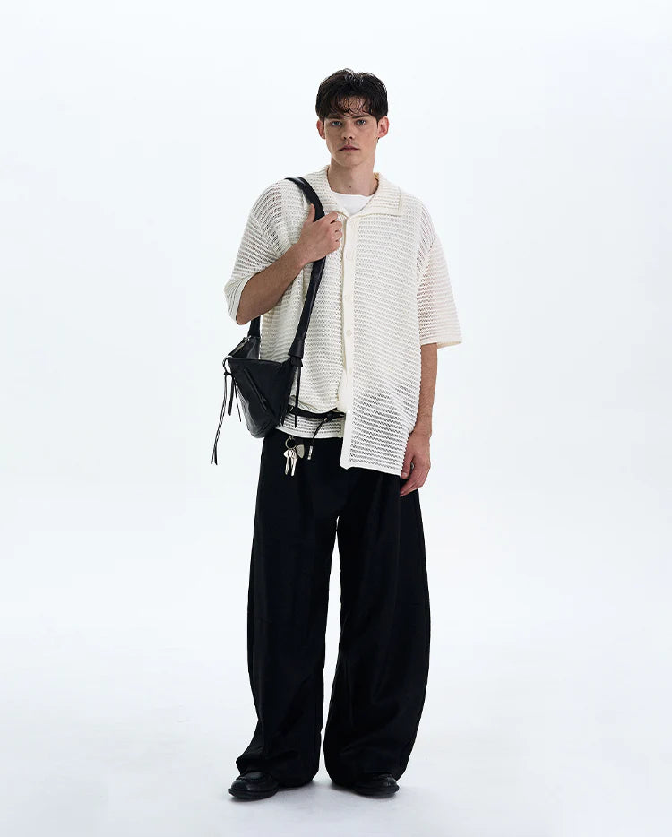 THE OPEN KNIT BUTTON POLO