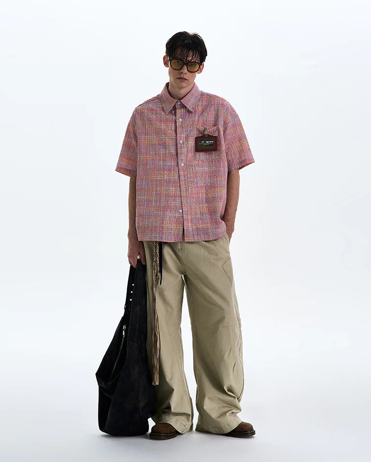 THE WOVEN GRID SHORT SLEEVE SHIRT