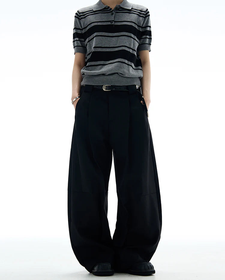 THE WIDE PLEATED SUIT PANTS