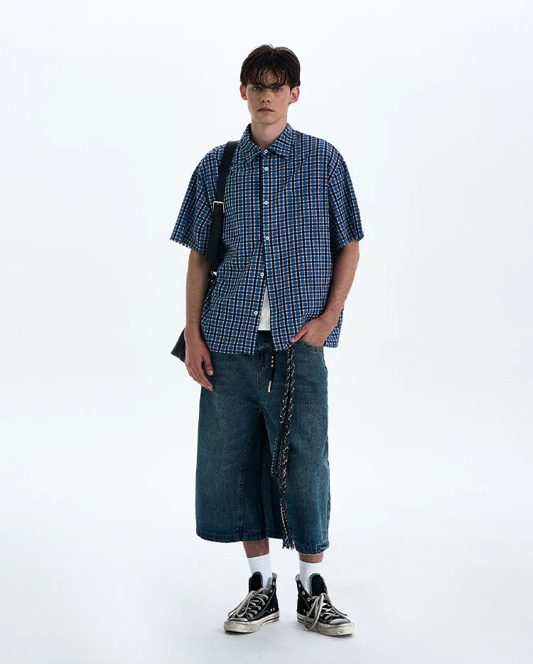 THE BOXY PLAID SHORT SLEEVE SHIRT