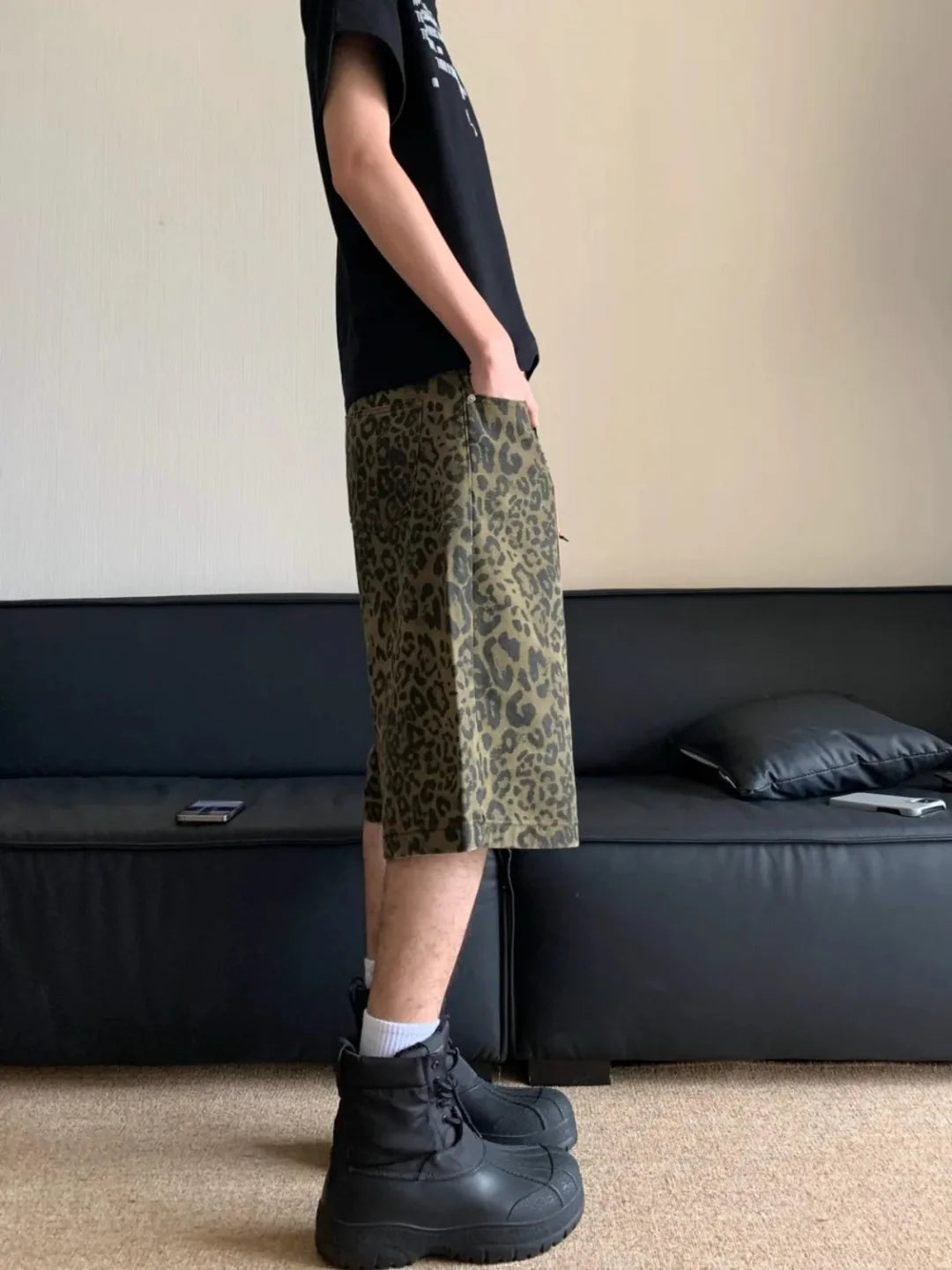 JUNGLE FURY LEOPARD PRINT JORTS