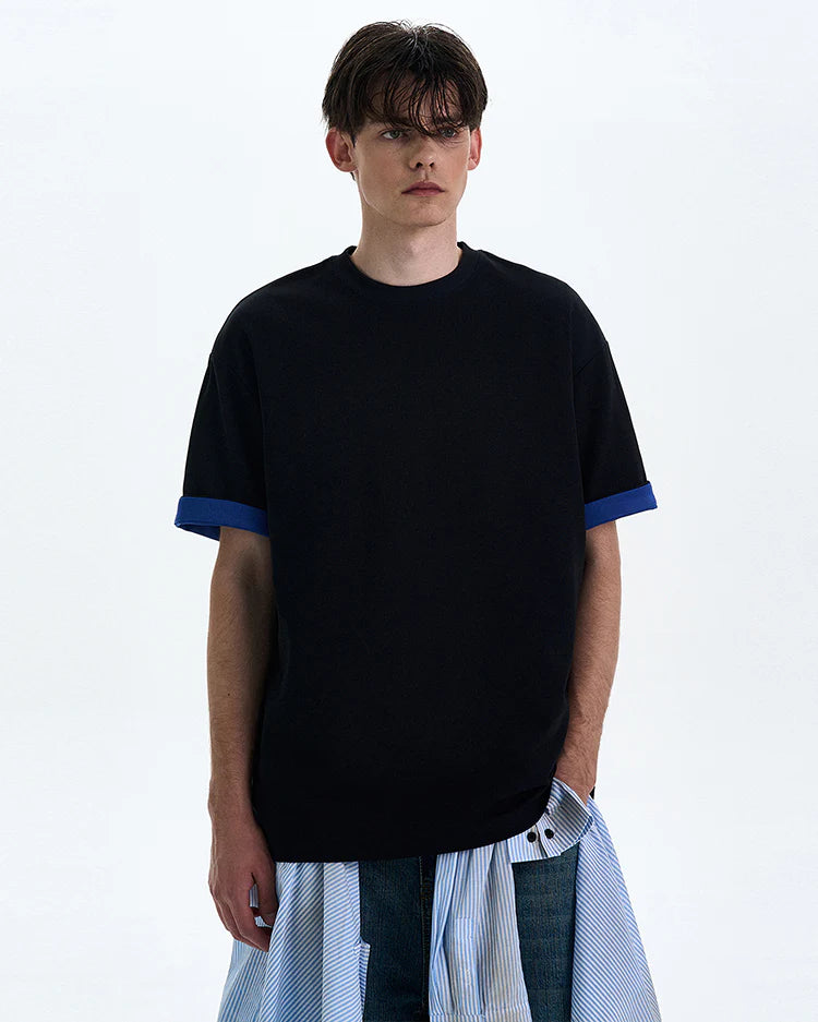 THE DOUBLE SLEEVE TEXTURED TEE
