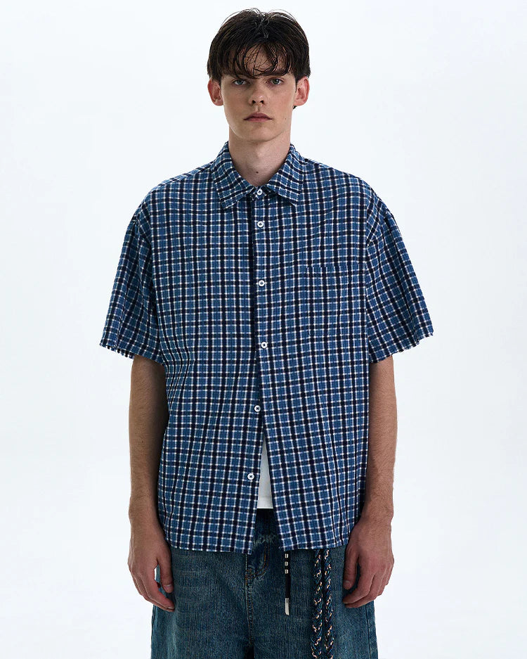 THE BOXY PLAID SHORT SLEEVE SHIRT