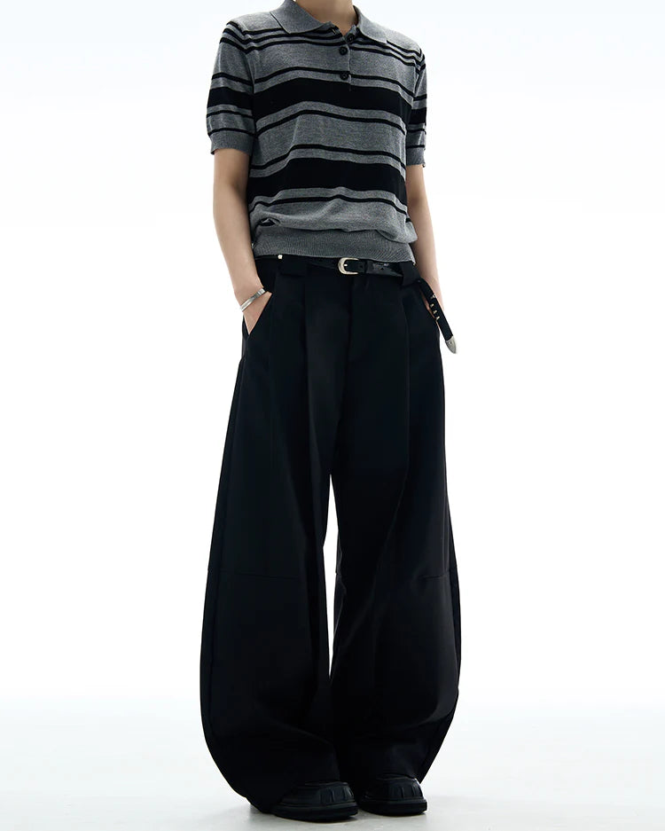 THE WIDE PLEATED SUIT PANTS