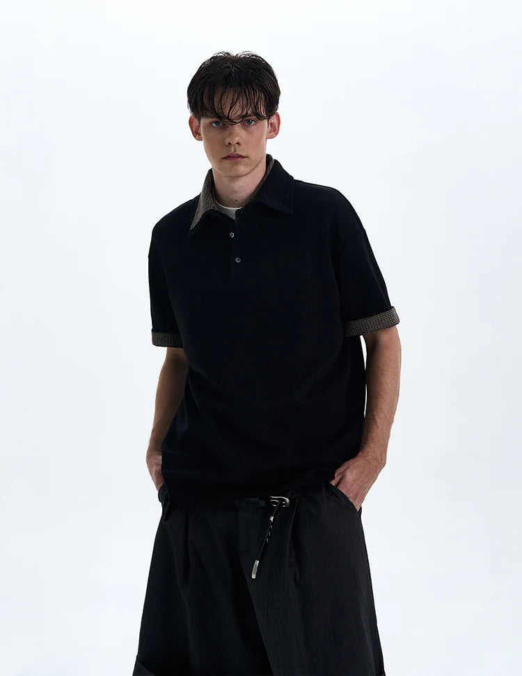 THE CONTRAST COLLAR KNIT POLO