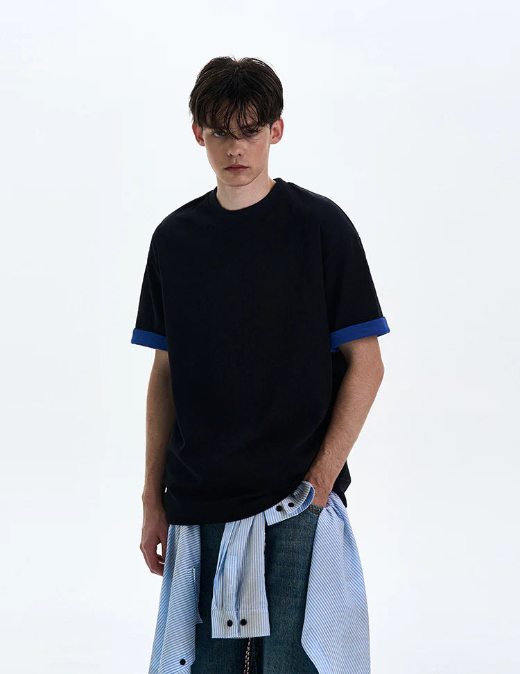 THE DOUBLE SLEEVE TEXTURED TEE
