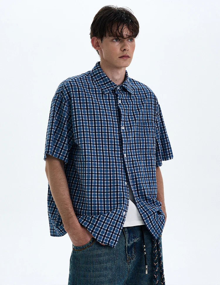 THE BOXY PLAID SHORT SLEEVE SHIRT