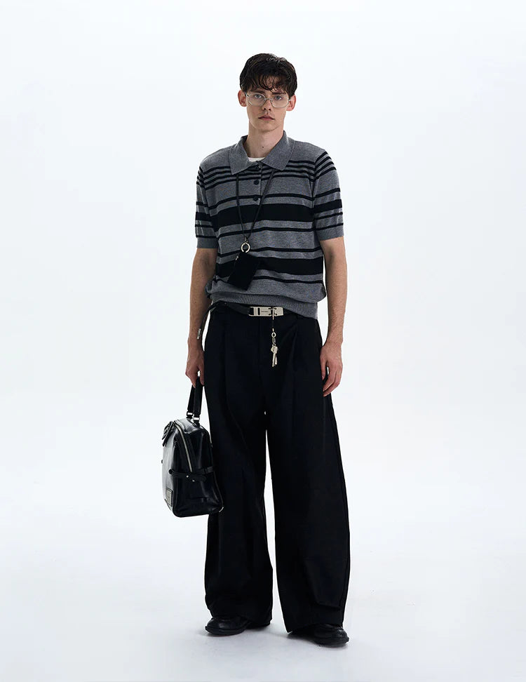 THE STRIPED KNIT POLO