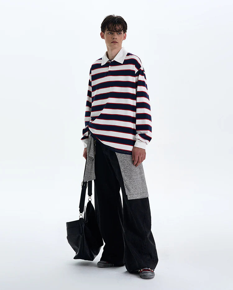 THE LONG SLEEVE STRIPED POLO №3 (10-DAY PRE-ORDER)