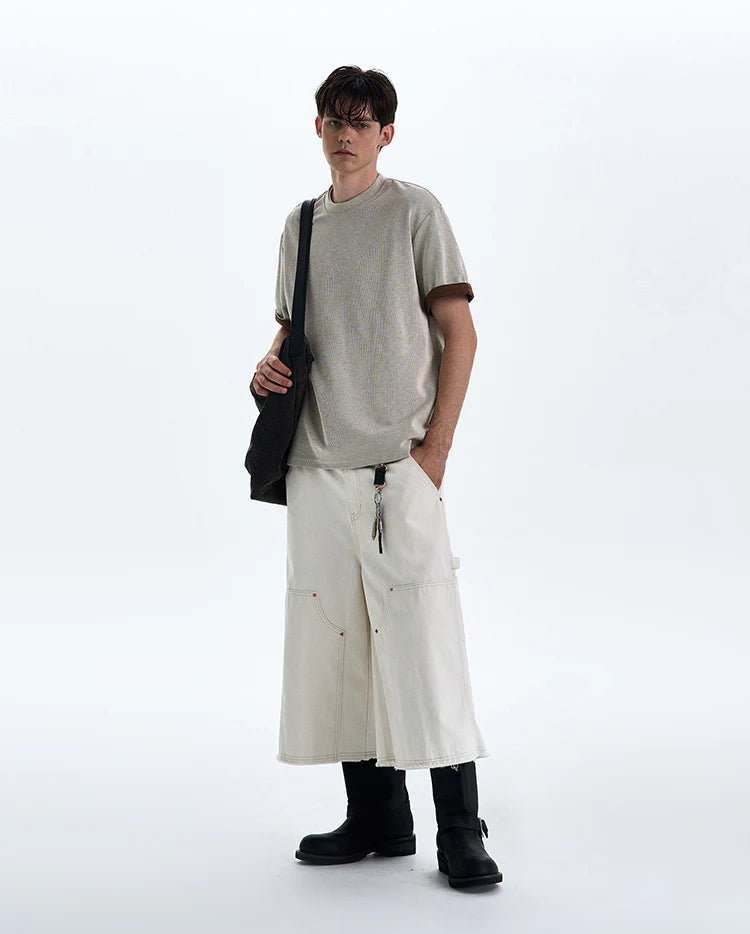 THE DOUBLE SLEEVE TEXTURED TEE