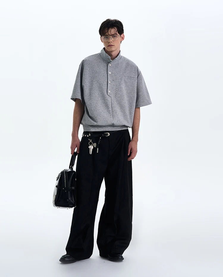 THE STAND COLLAR SHORT SLEEVE SHIRT