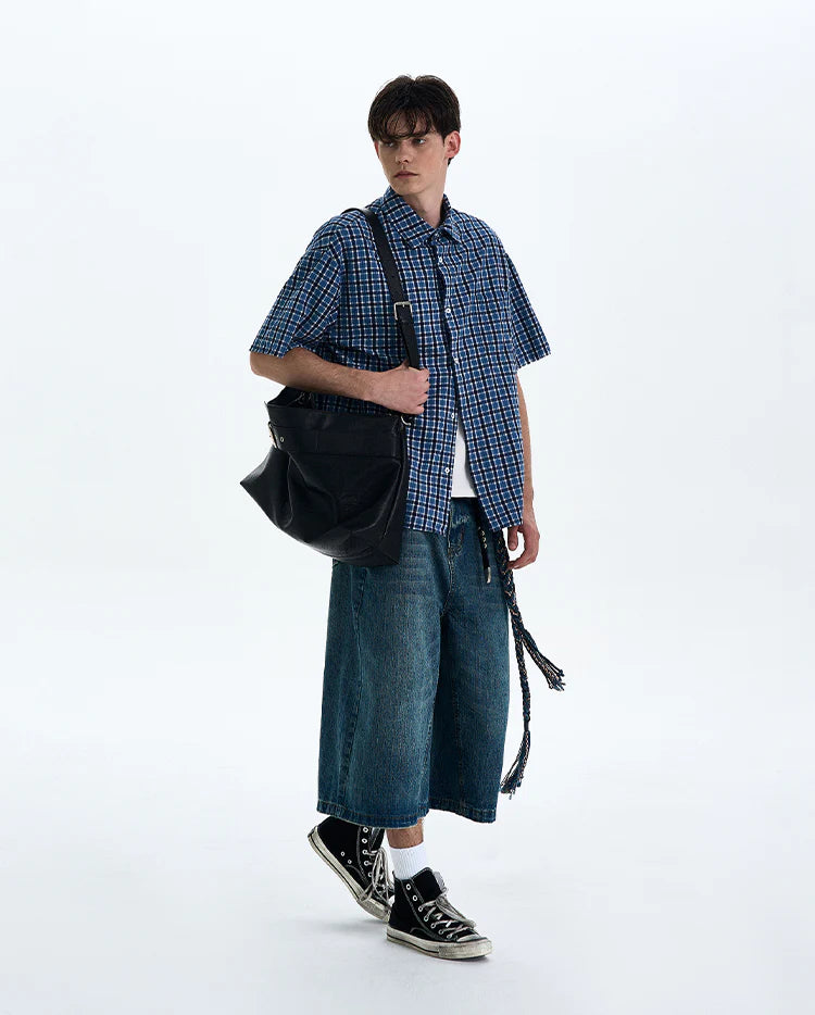 THE BOXY PLAID SHORT SLEEVE SHIRT