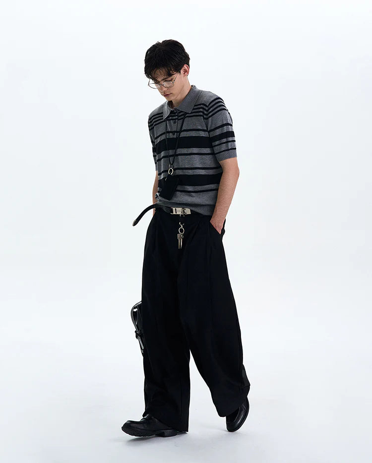 THE STRIPED KNIT POLO
