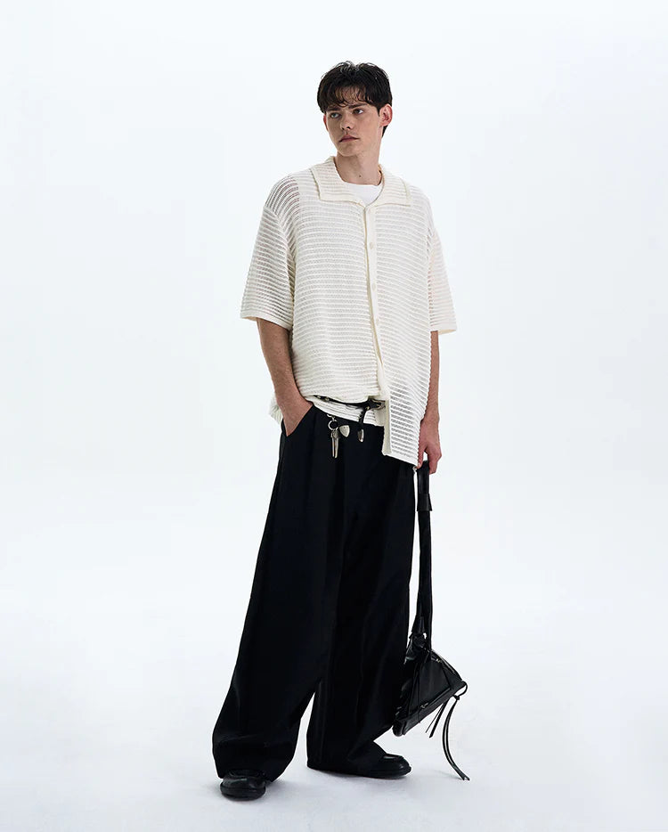 THE OPEN KNIT BUTTON POLO
