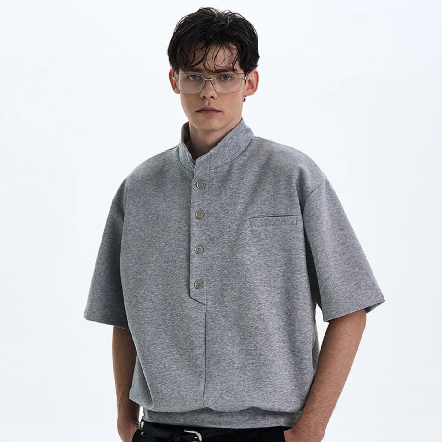 THE STAND COLLAR SHORT SLEEVE SHIRT