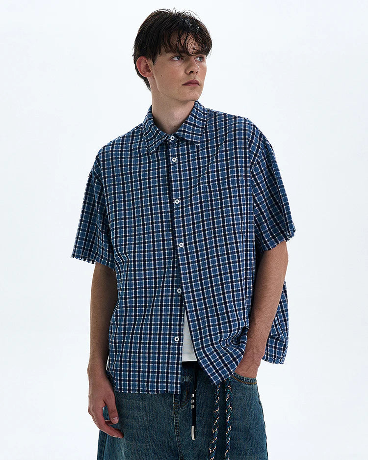 THE BOXY PLAID SHORT SLEEVE SHIRT