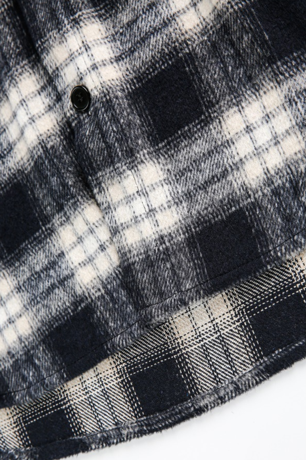 Checked Hooded Overshirt