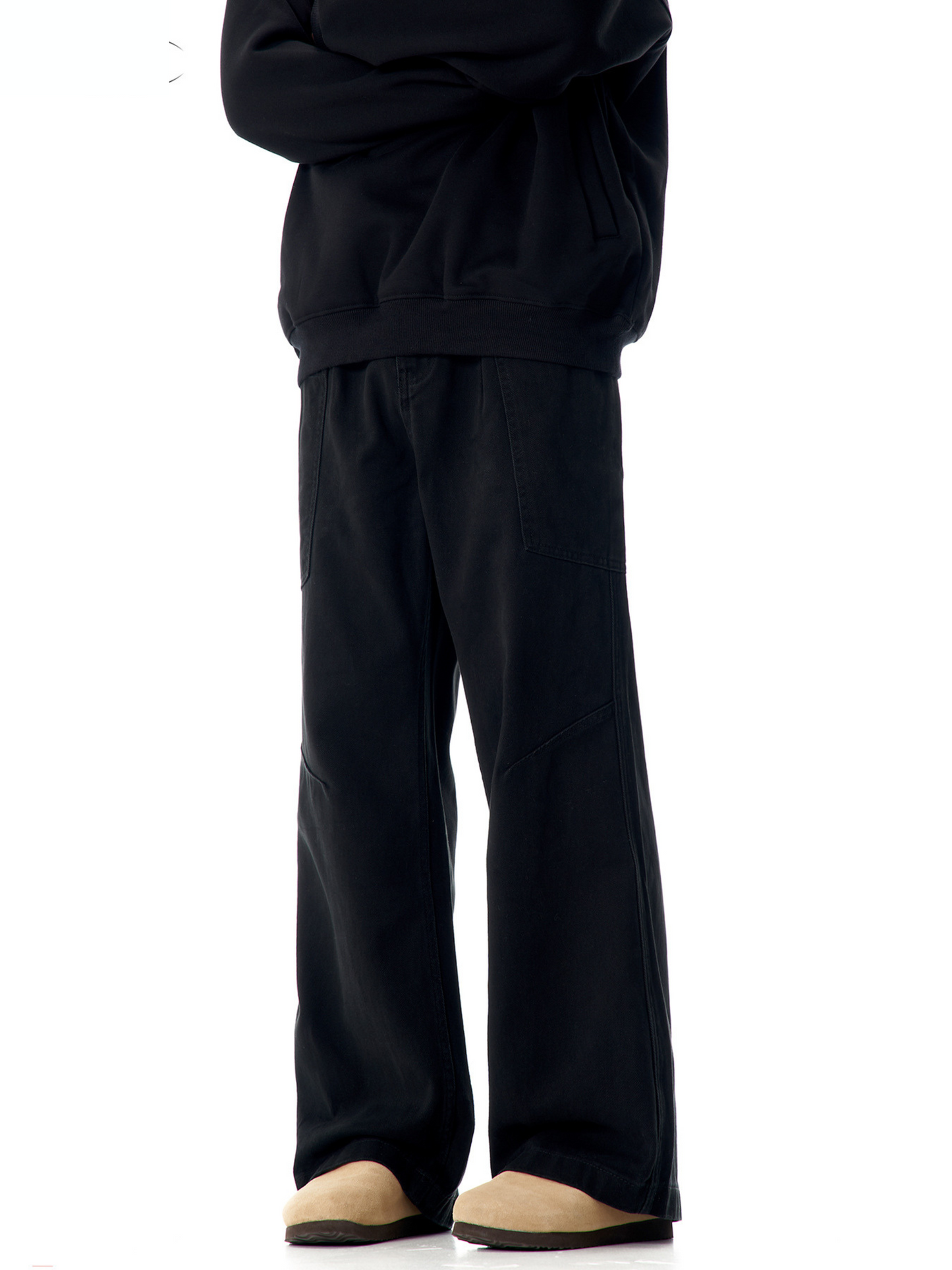 CONTOUR PANEL STRAIGHT-LEG JEANS