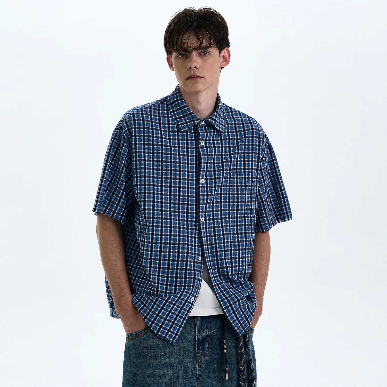 THE BOXY PLAID SHORT SLEEVE SHIRT