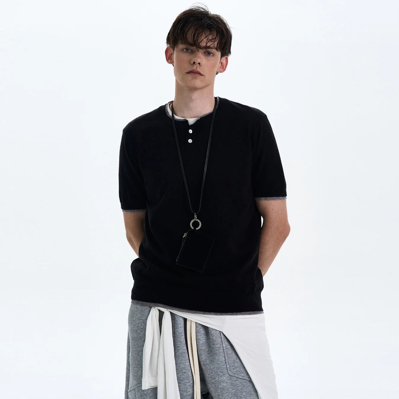 THE CONTRAST TRIM HENLEY TEE