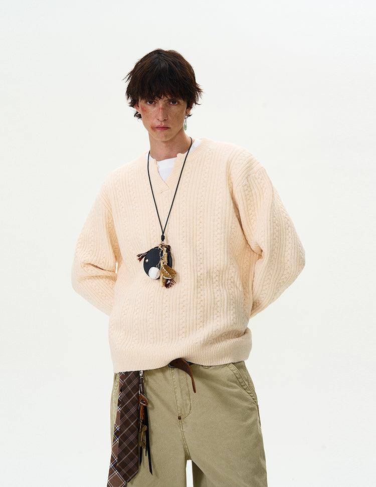 SEINE CABLE KNIT SWEATER - Revivo Avenue