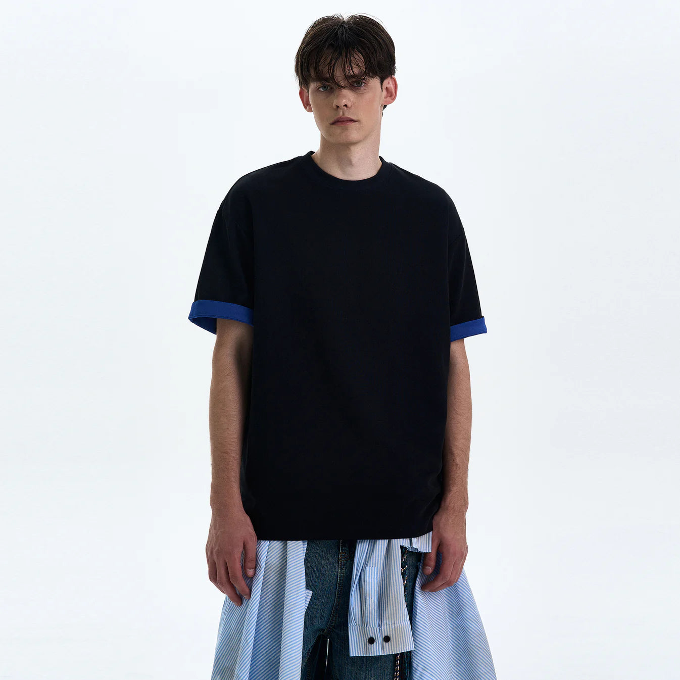 THE DOUBLE SLEEVE TEXTURED TEE