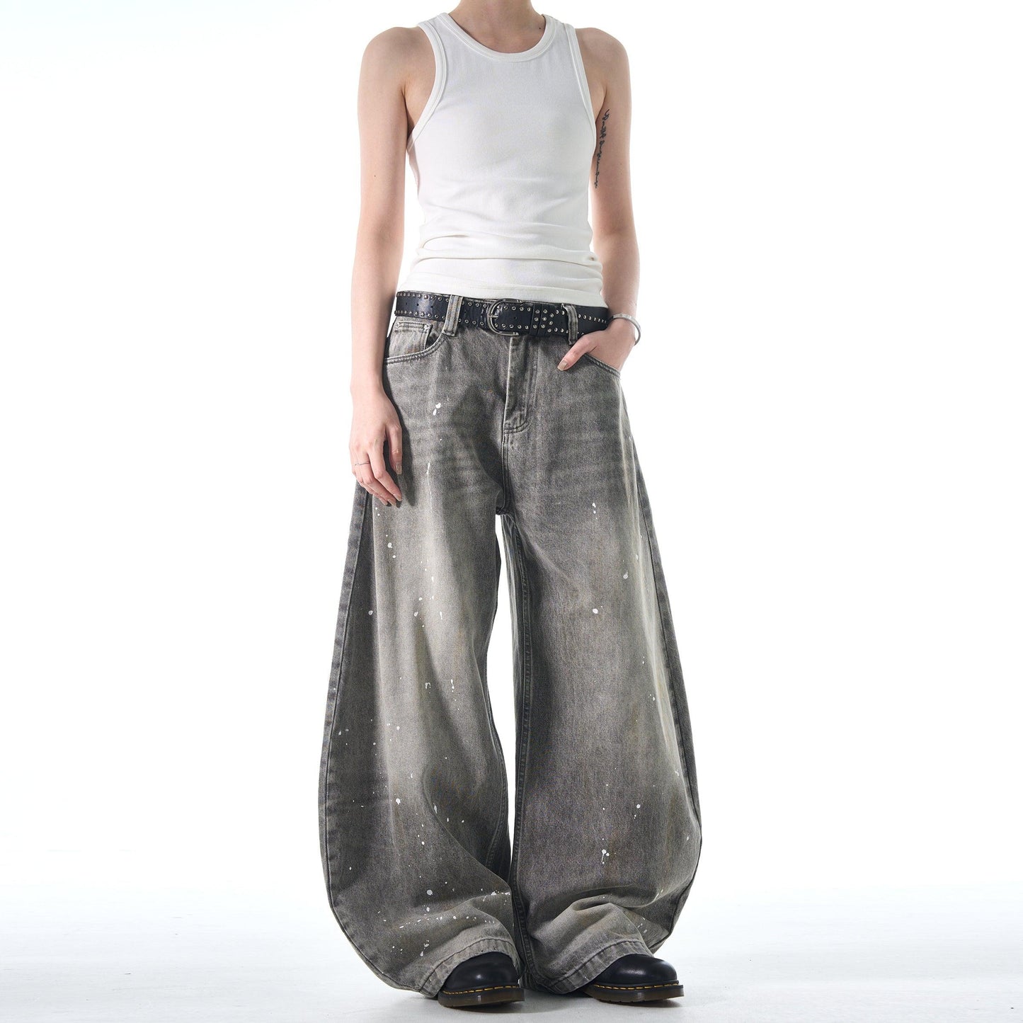 ECLIPSE PAINT SPLATTER JEANS - Revivo Avenue