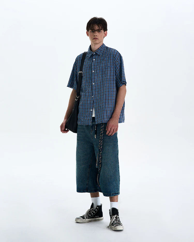 THE BOXY PLAID SHORT SLEEVE SHIRT