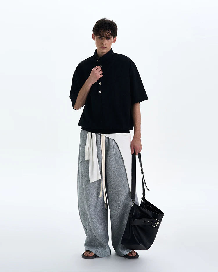 THE STAND COLLAR SHORT SLEEVE SHIRT