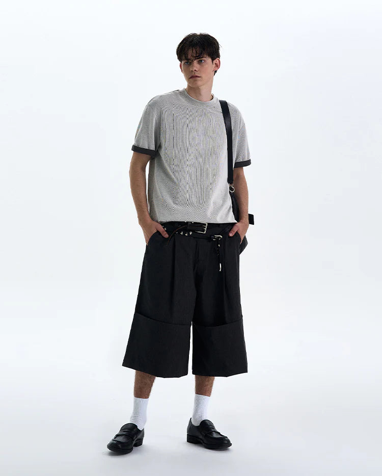 THE DOUBLE SLEEVE TEXTURED TEE