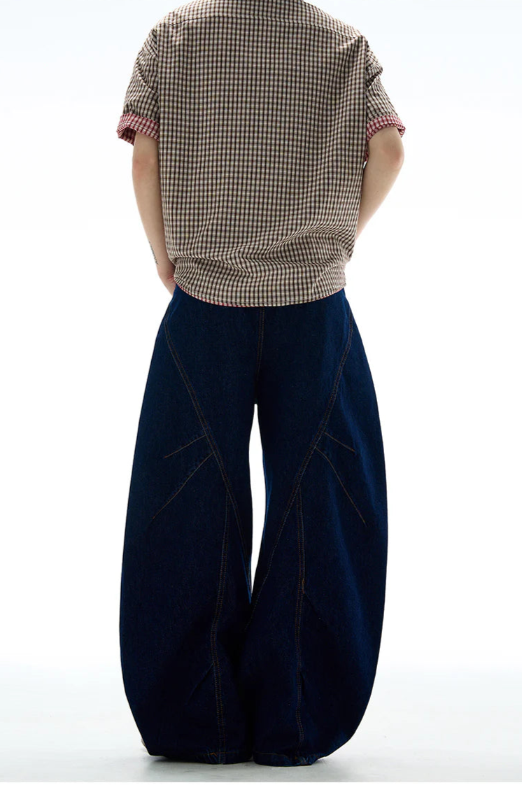 BUTTON-DETAIL KAI WIDE-LEG JEANS