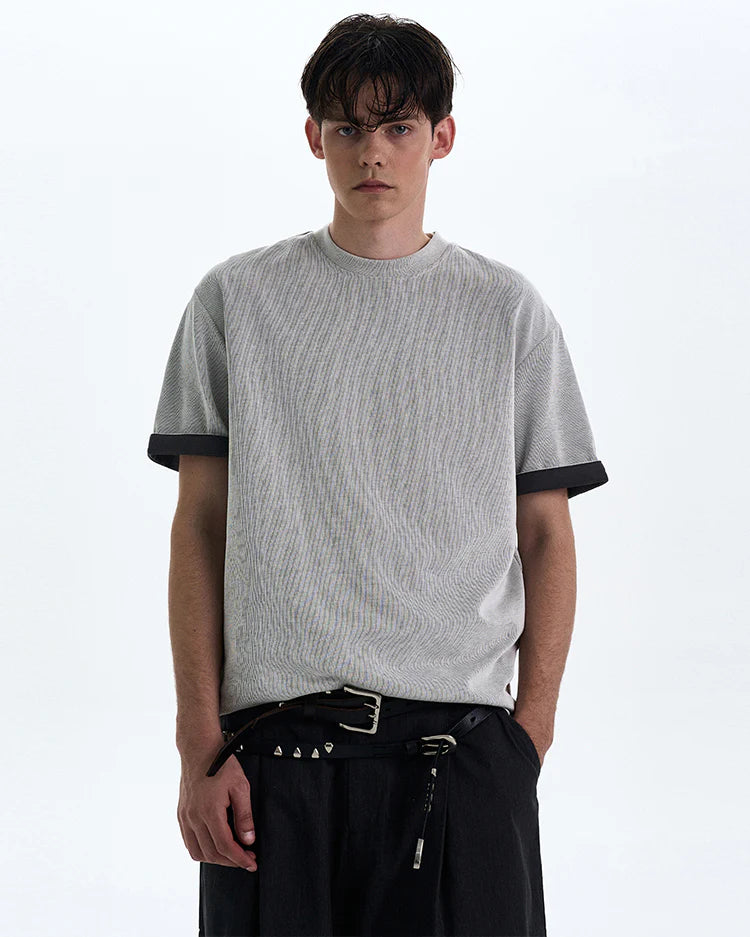 THE DOUBLE SLEEVE TEXTURED TEE