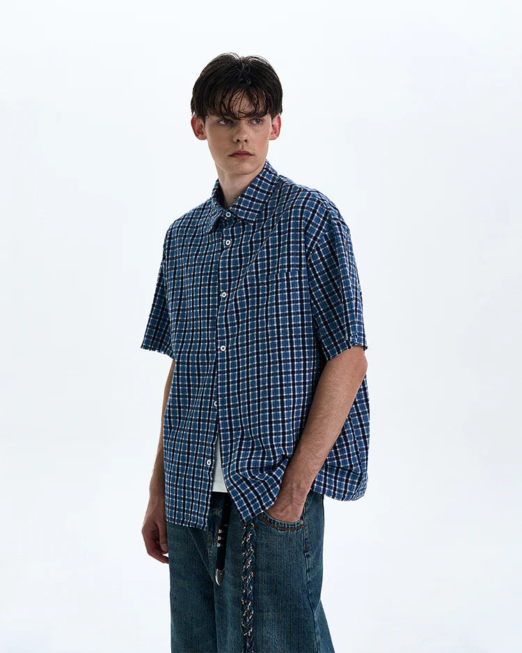 THE BOXY PLAID SHORT SLEEVE SHIRT