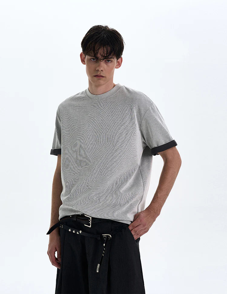 THE DOUBLE SLEEVE TEXTURED TEE