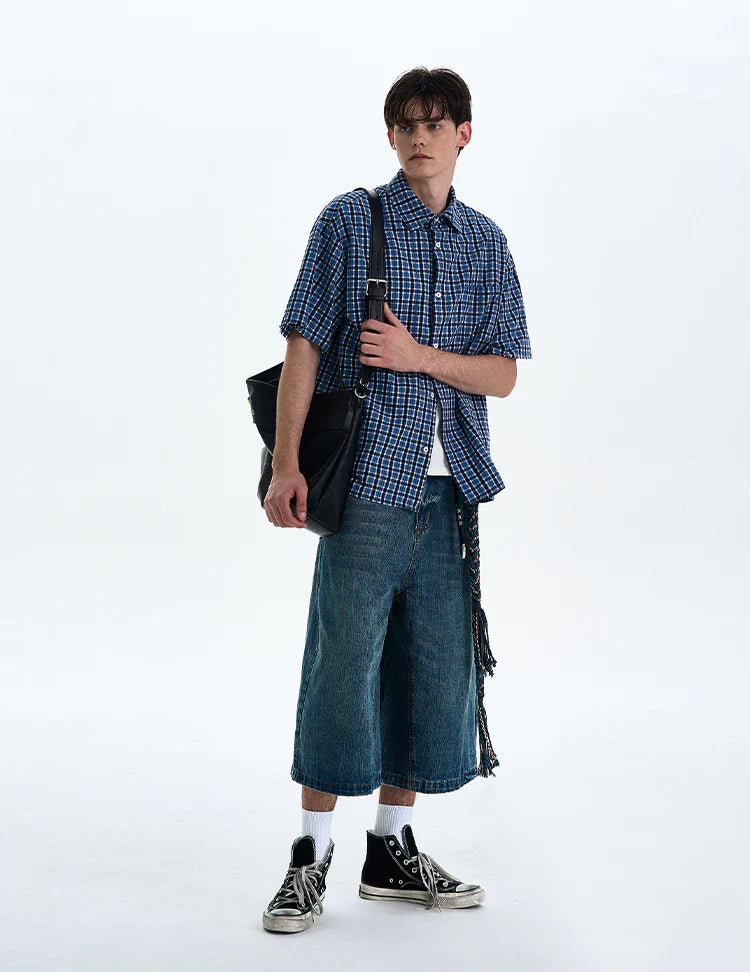 THE BOXY PLAID SHORT SLEEVE SHIRT