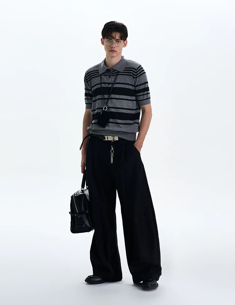 THE STRIPED KNIT POLO