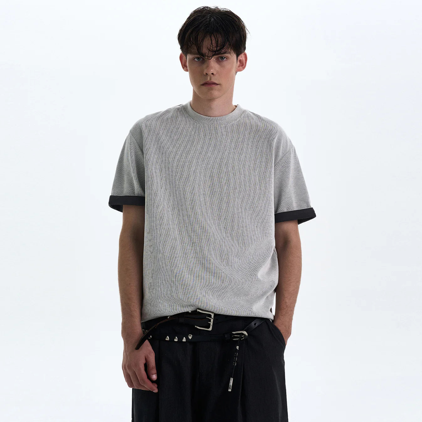 THE DOUBLE SLEEVE TEXTURED TEE