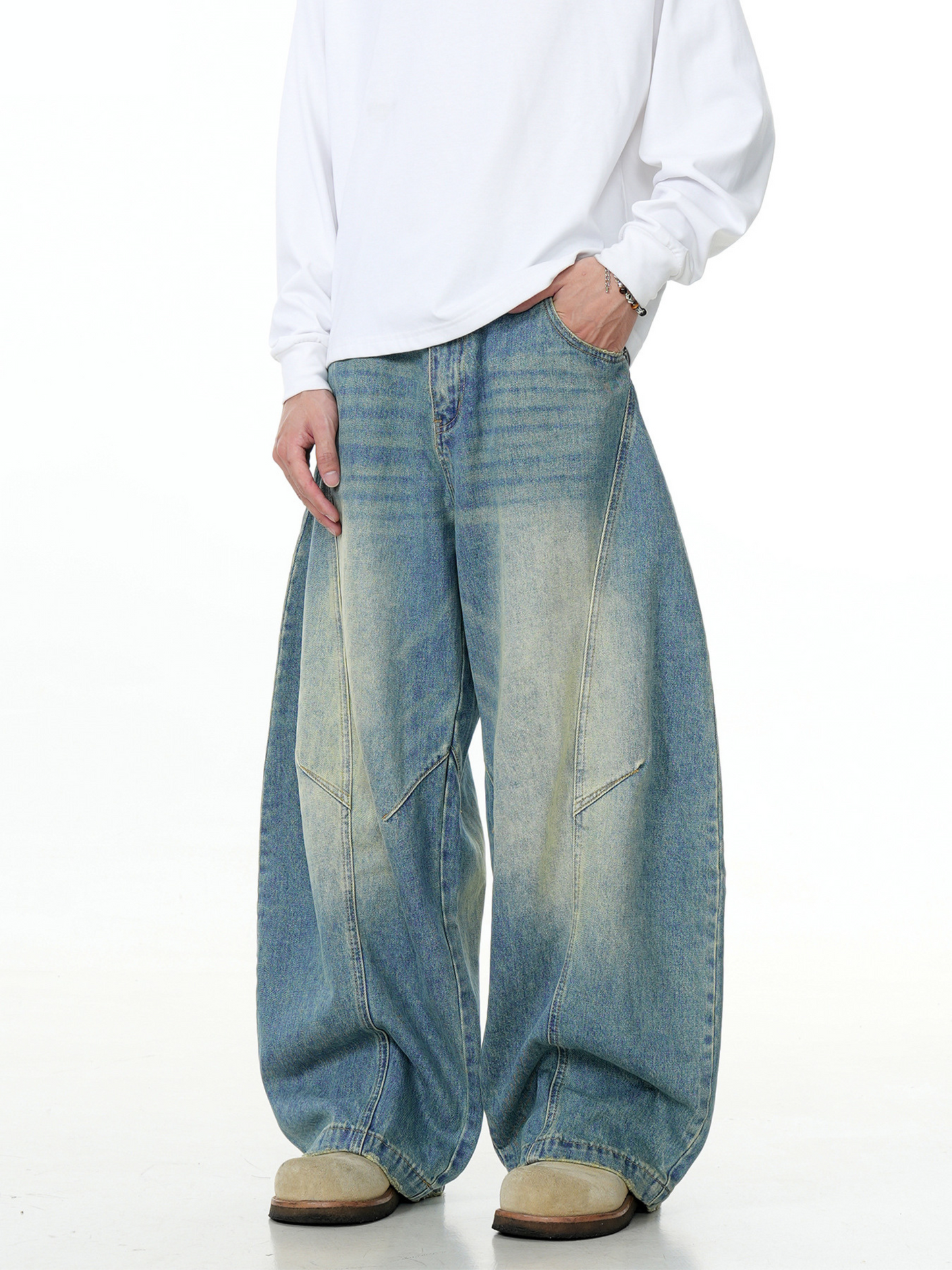 CONVEX PANEL SUPER WIDE-LEG JEANS