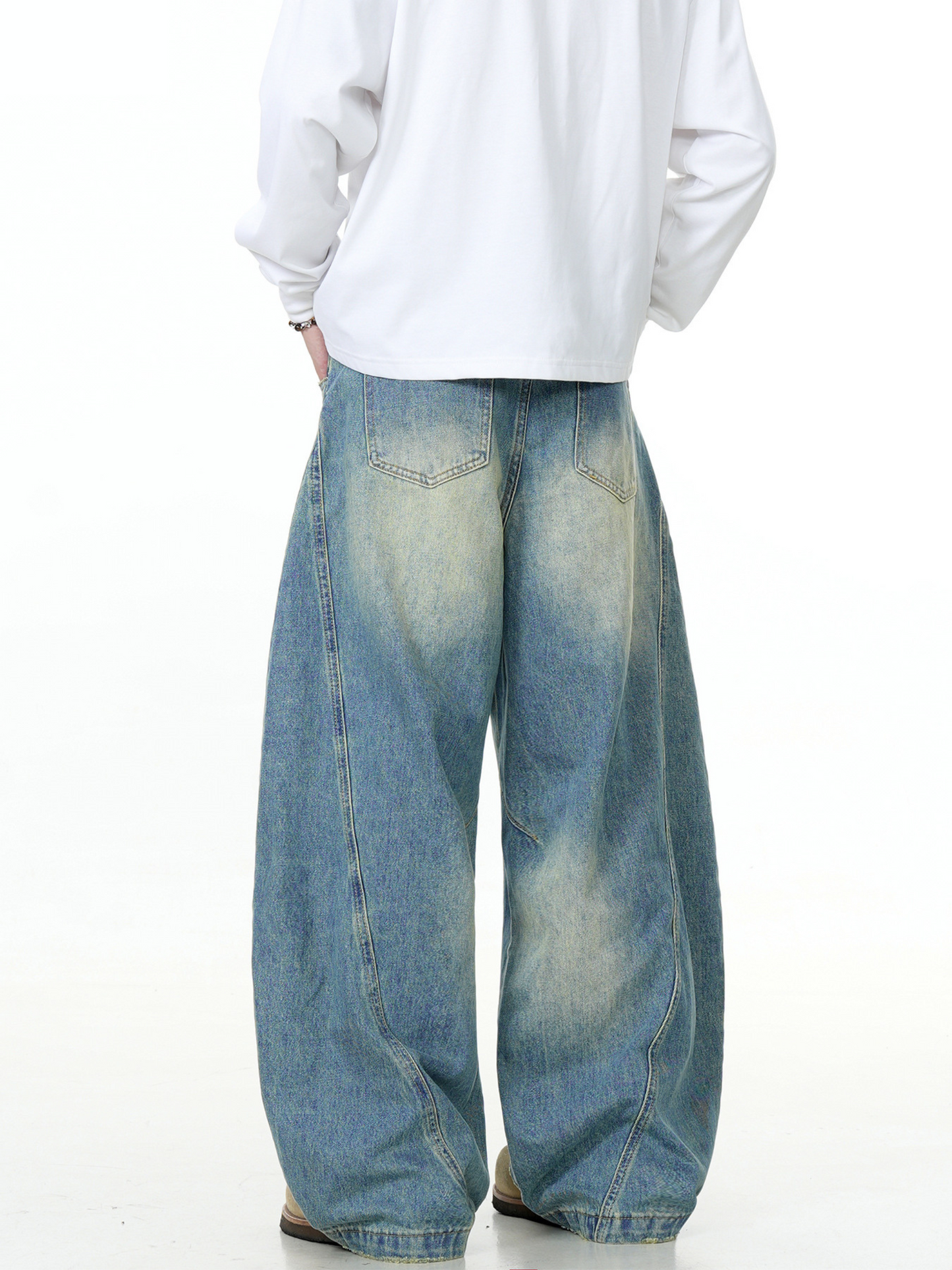 CONVEX PANEL SUPER WIDE-LEG JEANS