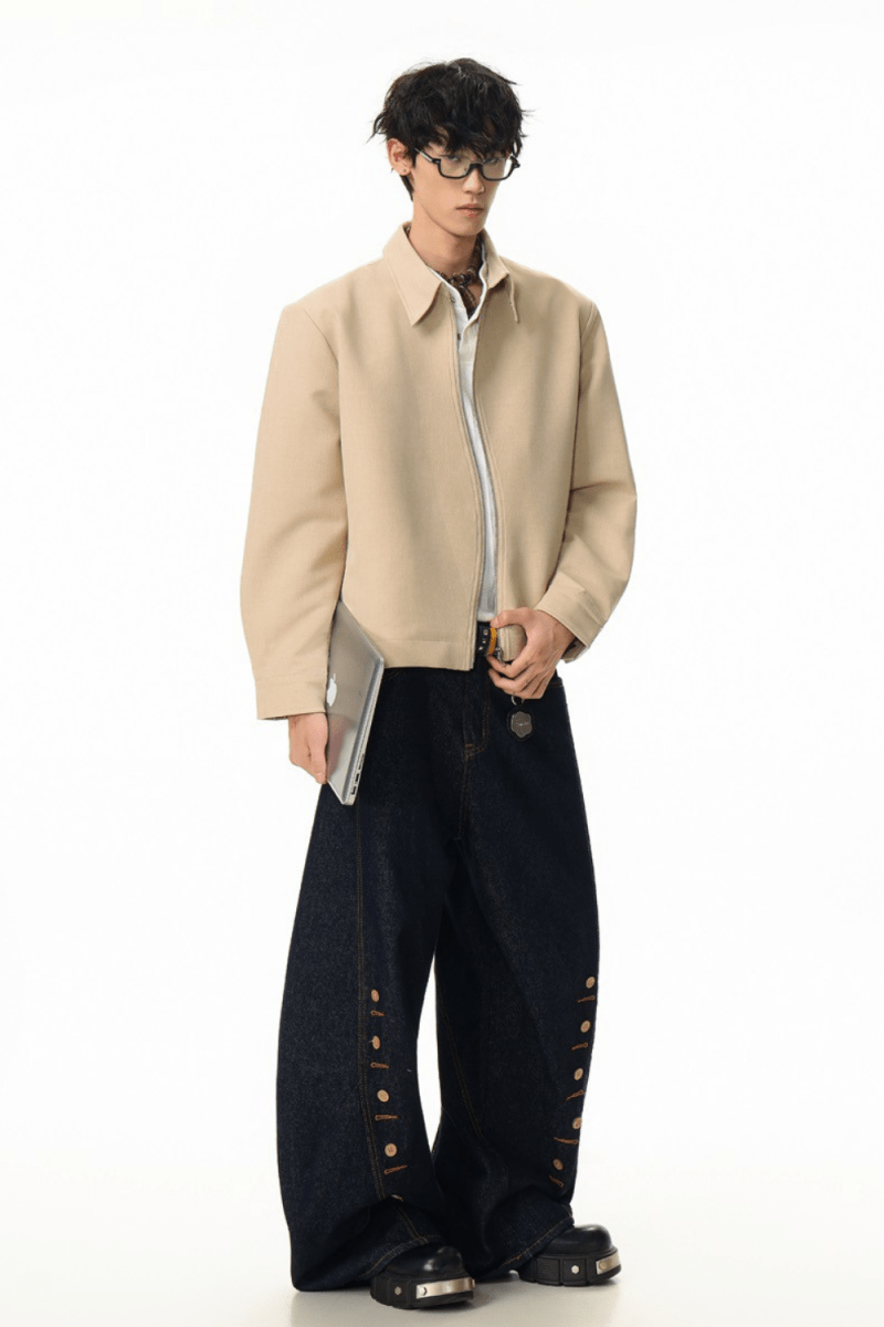 Asymmetric Zip Jacket - Revivo Avenue