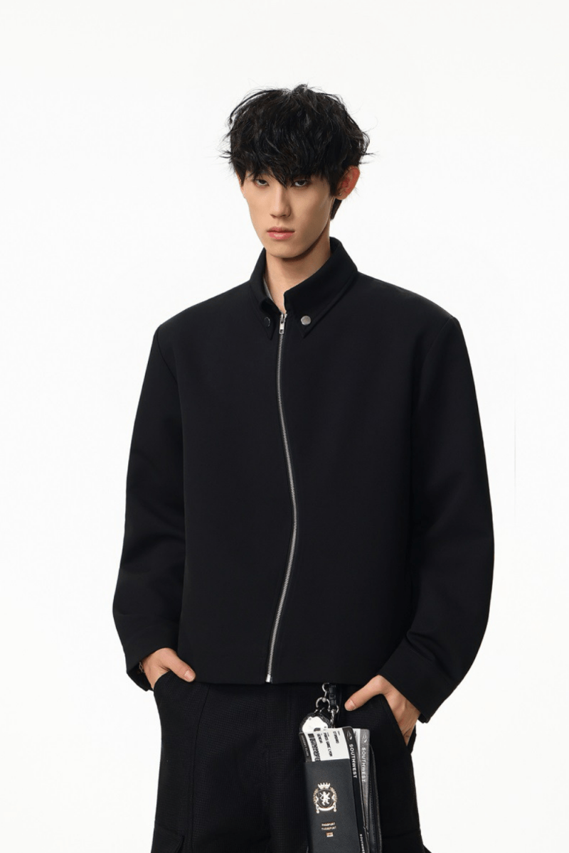 Asymmetric Zip Jacket - Revivo Avenue