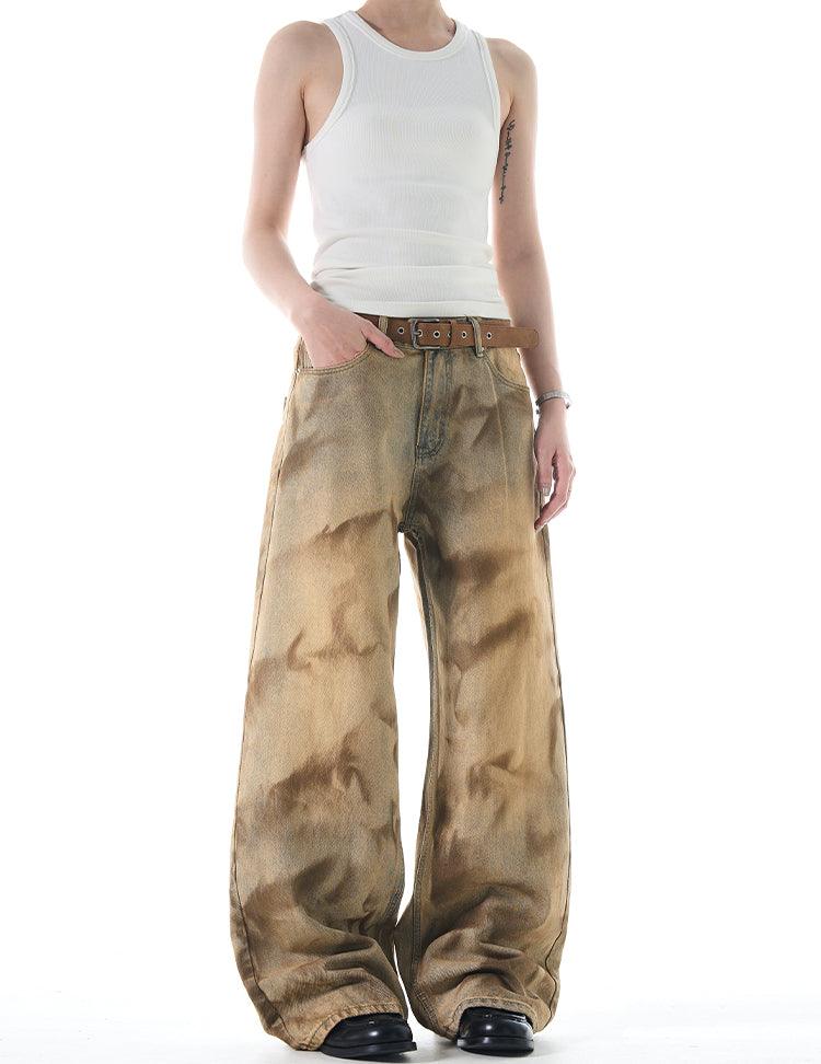 Earth Dyed Wide - Leg Jeans - Revivo Avenue