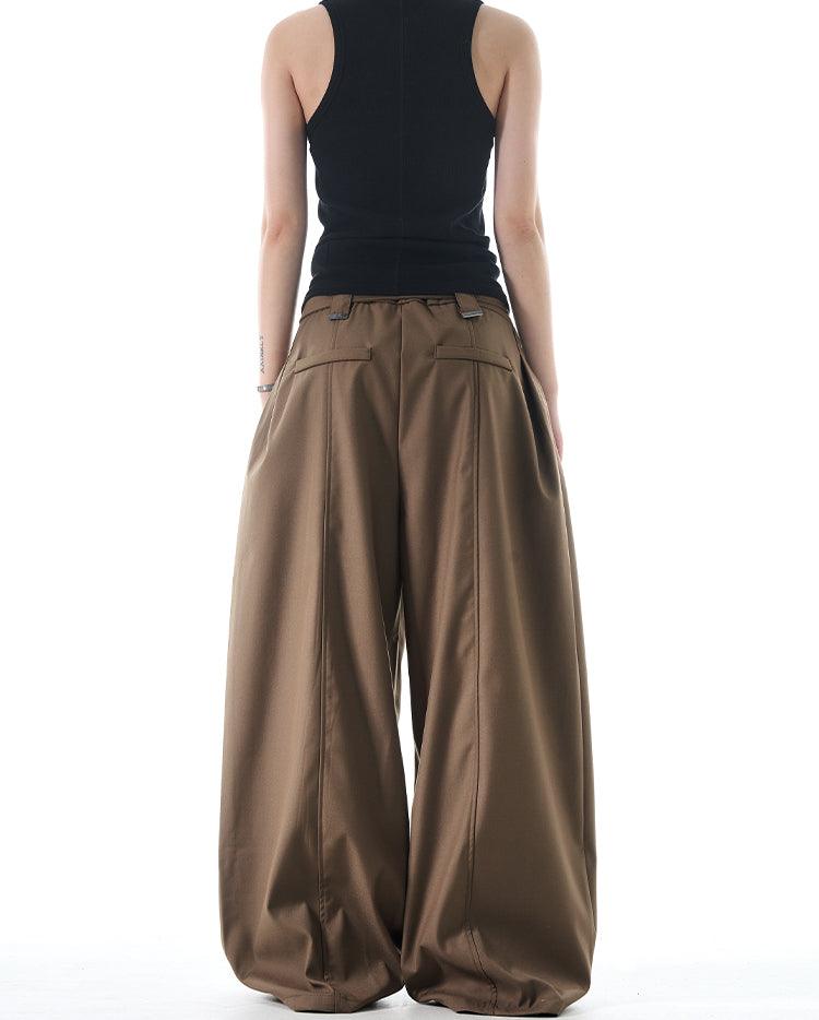 Empire Waist Belted Pants - Revivo Avenue