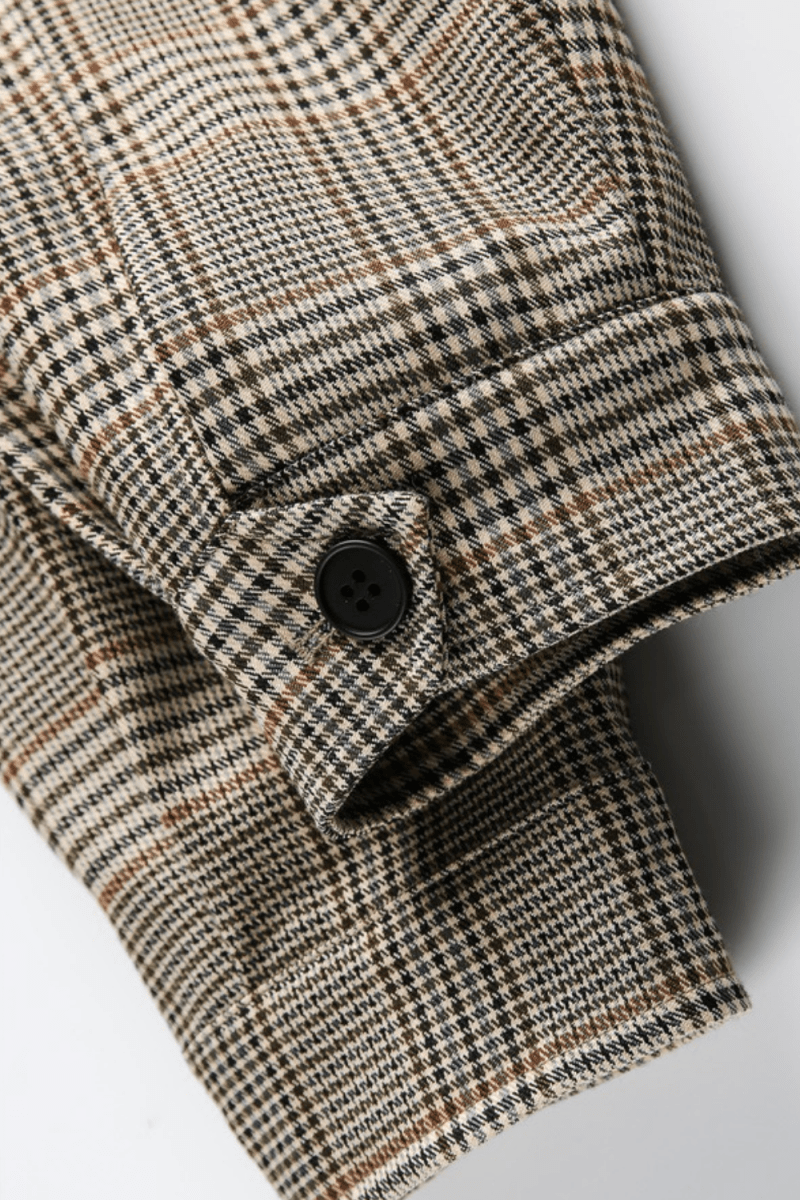 Signature Checkered Zip Jacket - Revivo Avenue