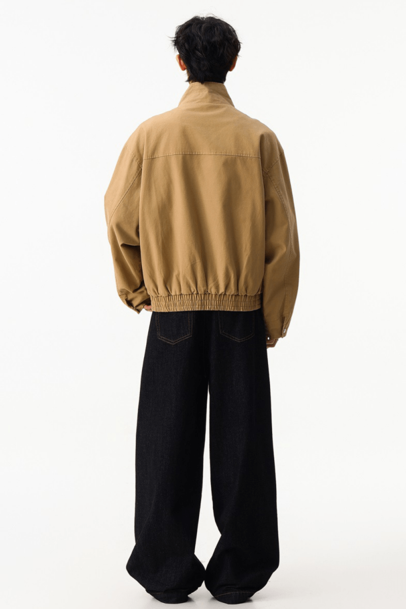 Structured Cotton Zip Jacket - Revivo Avenue