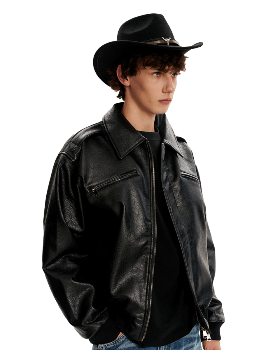 Vault Faux Leather Jacket - Revivo Avenue