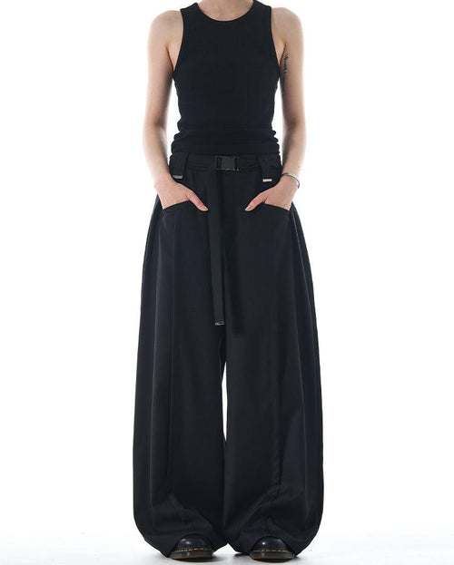 EMPIRE WAIST BELTED PANTS - Revivo Avenue
