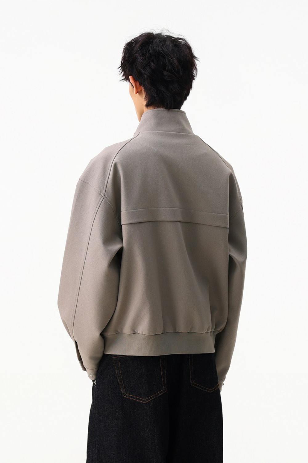 Structured Twill Bomber Jacket