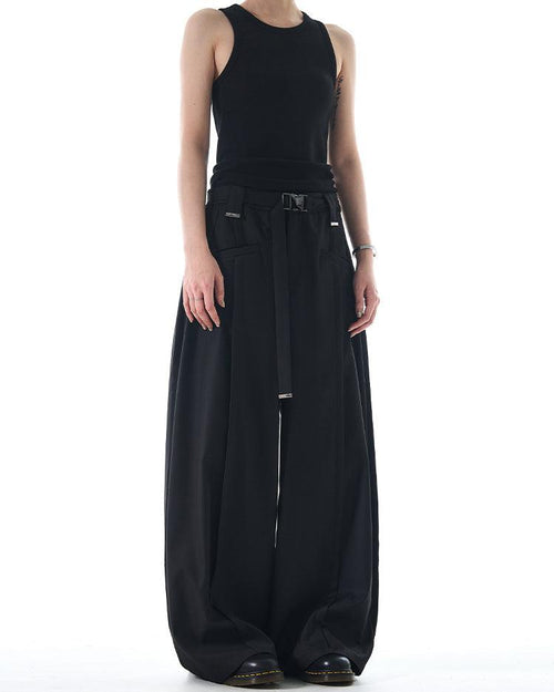 EMPIRE WAIST BELTED PANTS - Revivo Avenue