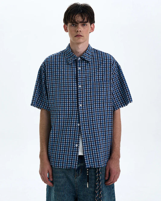 THE BOXY PLAID SHORT SLEEVE SHIRT